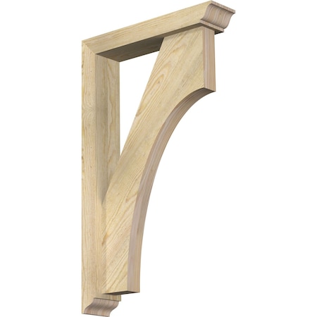 Ekena Millwork Westlake Traditional Rough Sawn Bracket w/ Offset Brace, Douglas Fir, 4"W x 18"D x 30"H BKT0402X18X30WTL01RDF